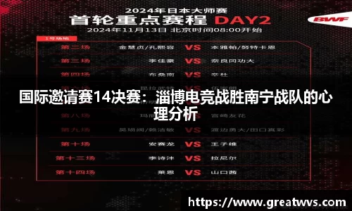 国际邀请赛14决赛：淄博电竞战胜南宁战队的心理分析